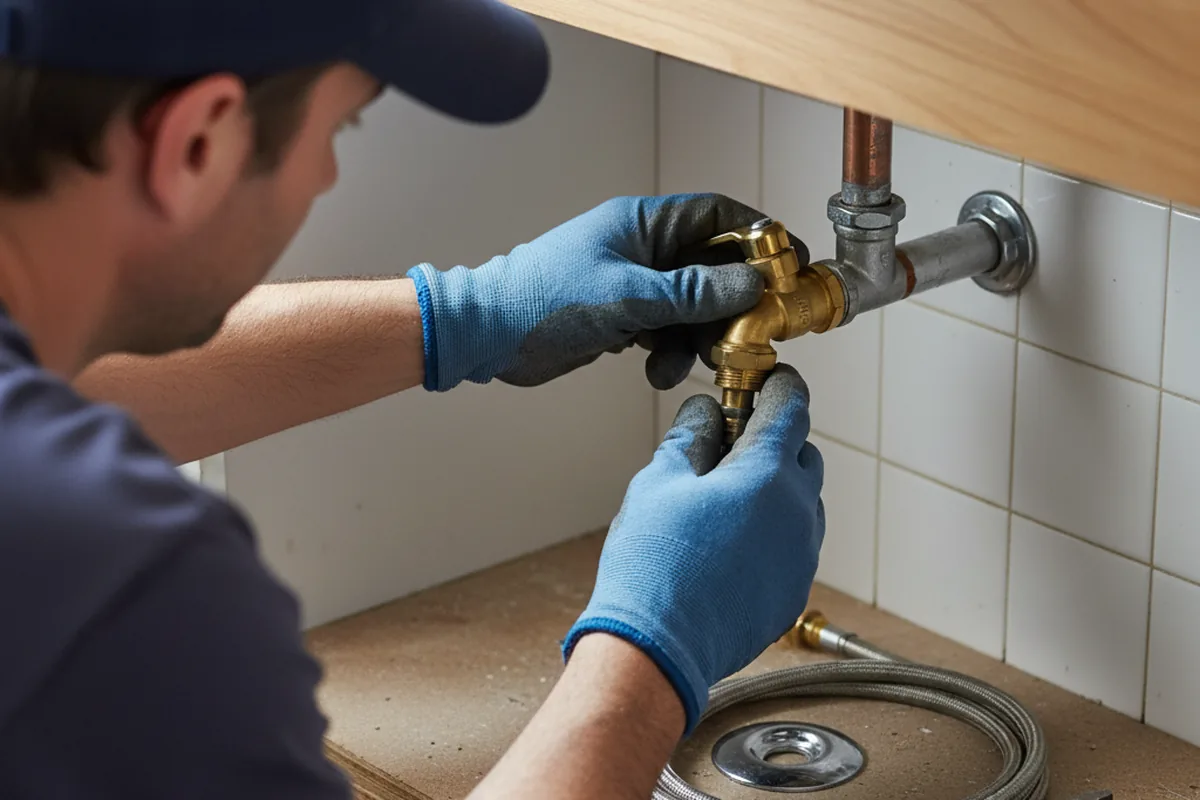 Shutoff valve and fitting work during Well Pump Repair in Breckenridge